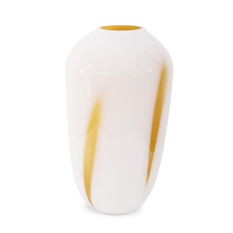 Grasberg Glass Vase- Short, 13.75" H x 7.5" W x 7.5" D