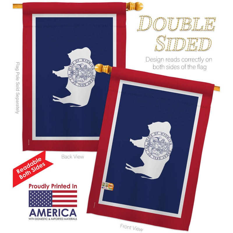 Polyester à 2 côtés 40 x 28 pi Ensemble de drapeaux, Wyoming