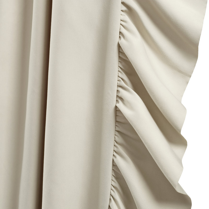Reyna Semi Sheer Curtain Single Panel, 54"W x 84"L, Wheat