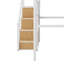 Lit mezzanine simple en métal avec escalier de rangement et garde-robe-296285003