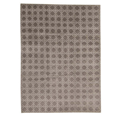 Tapis brun / beige de haute qualité noué à la main