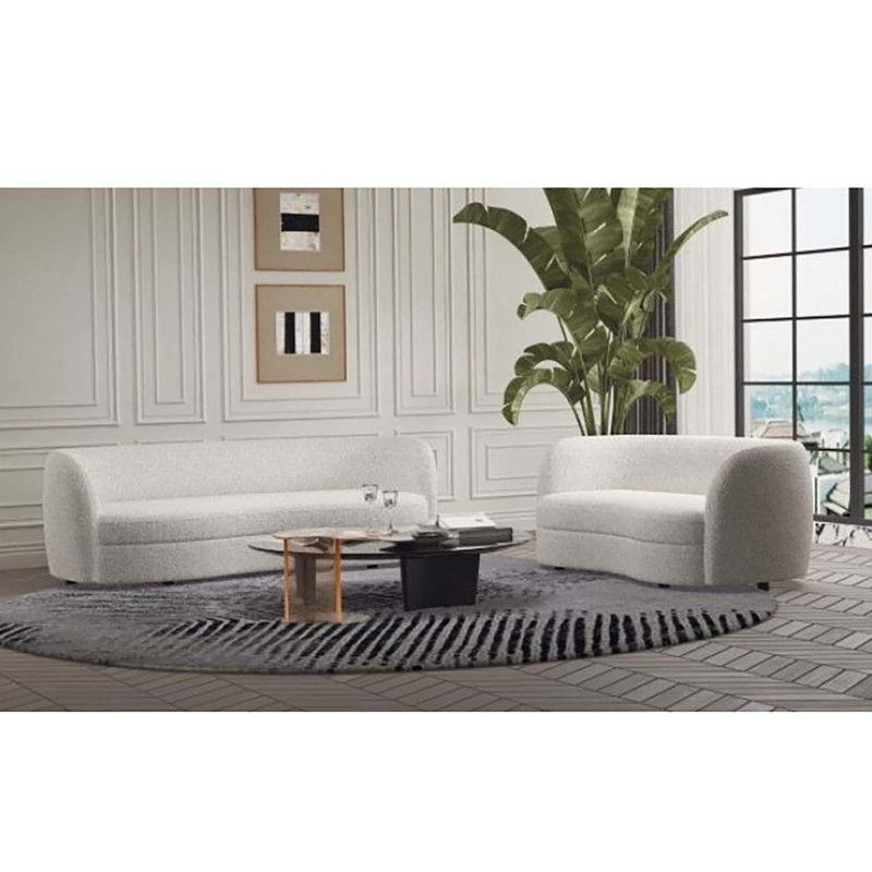 Birl Upholstered 82.5'' Sofa, Off-White Boucle