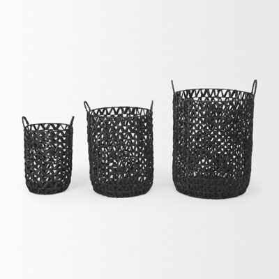 Ensemble de paniers 3 pièces Agra Zig Zag Weave