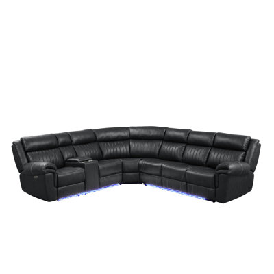 Canapé modulaire inclinable moderne en bois noir