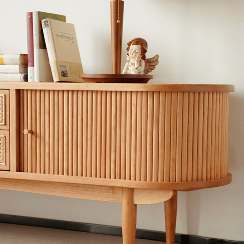 Meuble télé en bois massif Retro, H 20,47 po x L 78,74 po x l 15,75 po