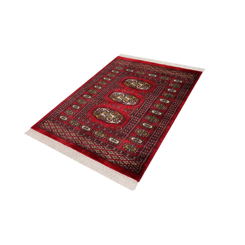 Righley Kai Red Beige Hand Knotted Rug - 2'1'' X 3'0''