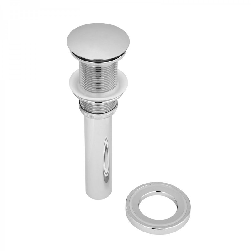Drain escamotable et anneau de fixation pour évier en verre et rénovation en laiton chromé
