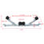 Support de fond de remorque de bateau avec roulettes de quille, capacité de 1102 lb-126692483