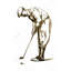Toile de golf concentré | Décoration homme des cavernes | Art de passe-temps