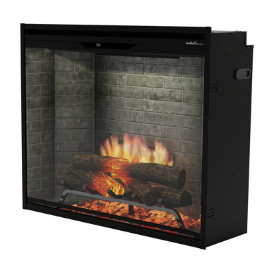 Dimplex 36" Portrait Revillusion Electric Firebox Neutral Brick Background