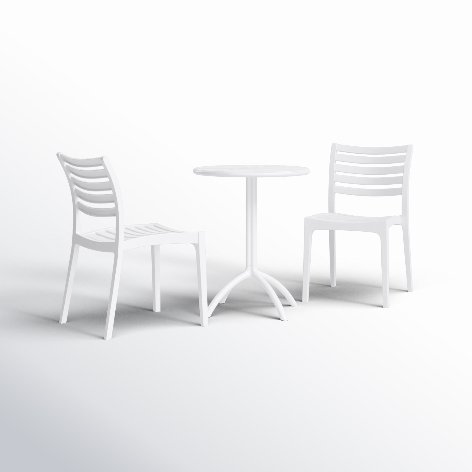 Jacinta 24" Patio Bistro Set, White