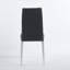 Ensemble de 4 chaises, couleur chrome, siège noir-662848133-662848132