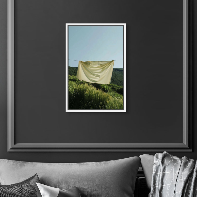 Floating Cotton I Print by Oliver Gal, 31"H x 21"W, White Floater Frame