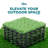 Bliss Outdoors 12"x12" Artificial PP Grass Interlocking Tiles, Green, Set of 10