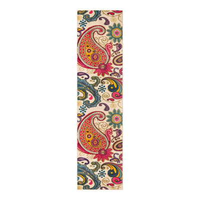 Eddins Washable Paisley Indoor Rug