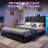 Bed Frame With 6 Storage Drawers, Soft Headboard, Charging Station, And Led Light-372538580-372538579