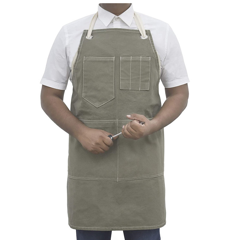 Solid Colour Cotton Apron Sets, Green