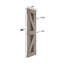 Porte de grange pliante en bois de pin noueux 80 po H avec trousse de quincaillerie-97865902-97865903