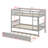 Rubber Wood Bunk Bed Including Trundle, Ladder, Guardrails-970175229