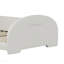 Lit simple tapissier en forme de lapin Princess, lit plateforme simple avec tête et pied de lit, blanc-910563420