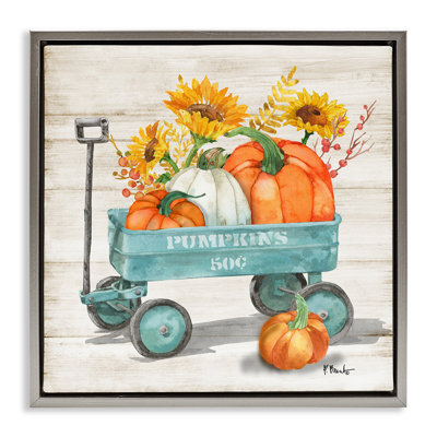 Pumpkins Harvest Wagon Canvas Wall Art by Paul Brent