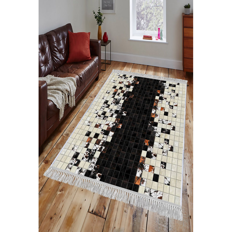 Luxurious 3D Printed Velvet Carpet, 47.2 x 70.9 inches | 100% Velvet Fabric, 100% Cotton Sole | Pile Height: 0.4 inches, Total Height: 0.5 inches | Antibacterial, Non-Slip, Machine Washable | Ideal for Living Room & Bedroom Decor