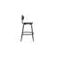 Tabouret de comptoir Kahmiah - noir graphite-1163155446-1196408960