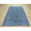 Tapis gris en laine noué à la main de conception unique 6 pi 4 po x 9 pi 1 po Ezekiell