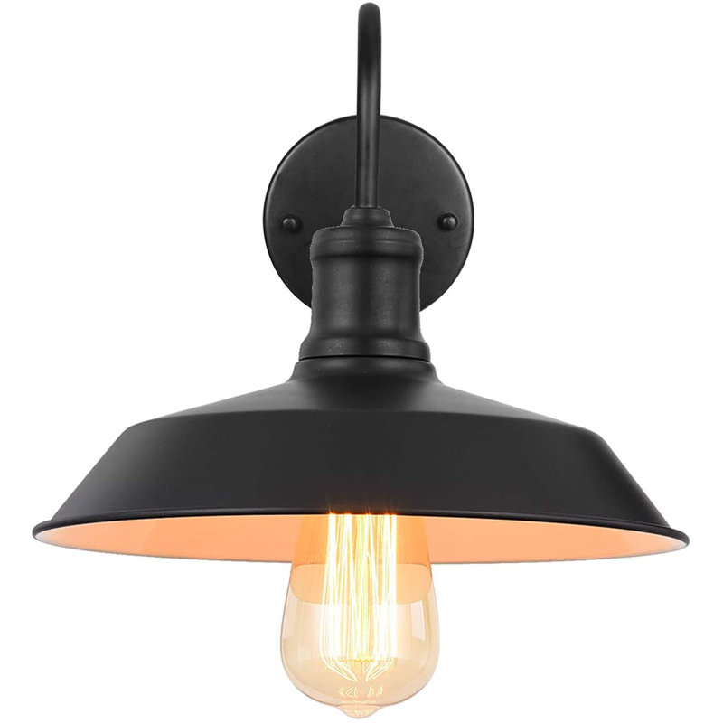 Luminaire de grange à brancher noir à 1 lumière Hollandale