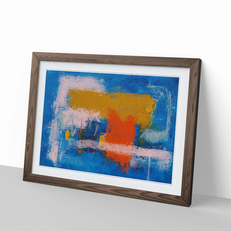 Abstract Vol.70 by S.Johnson - Single Picture Frame Print, Walnut Framed, 24cm H x 33cm W x 2cm D