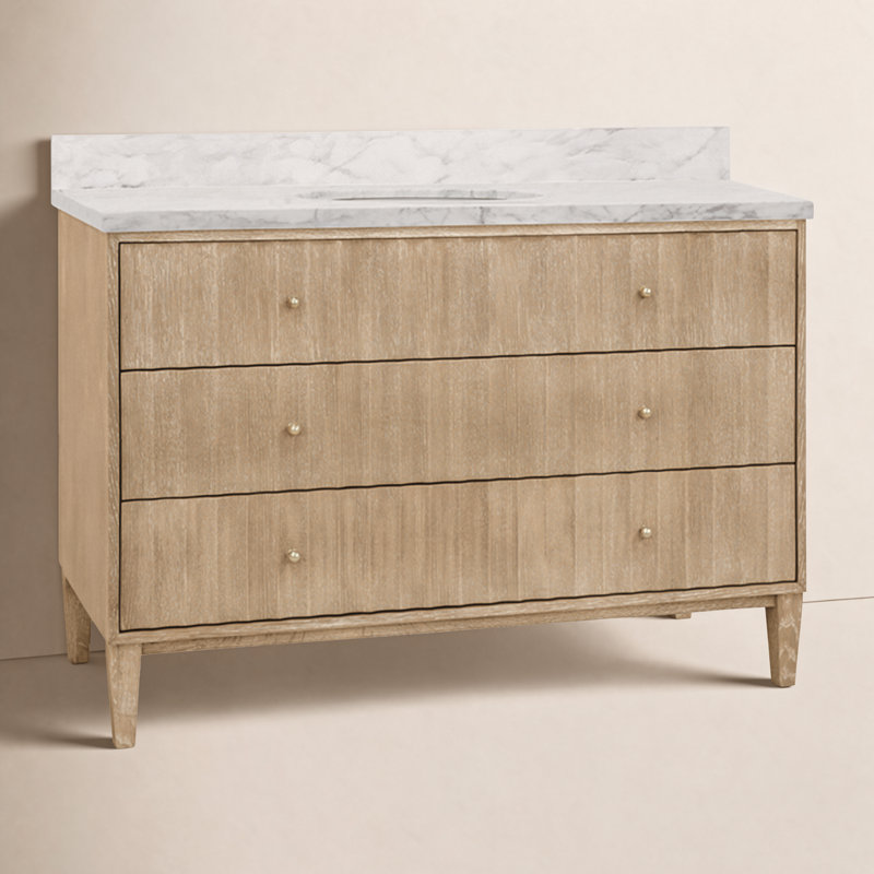 Odin 30.5" Free Standing Single Bathroom Vanity with Carrara Marble Top, 48"