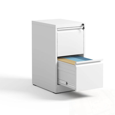 Metal Vertical File Cabinet with Lock and 2 Drawers