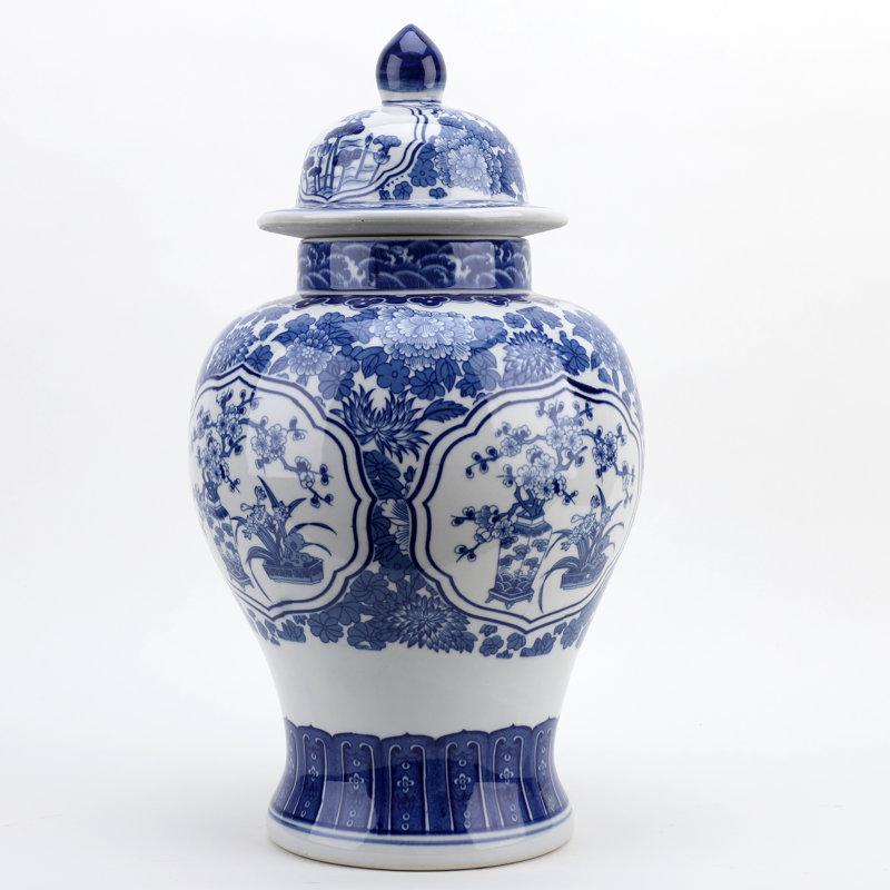 Handmade Porcelain China Ginger Jar