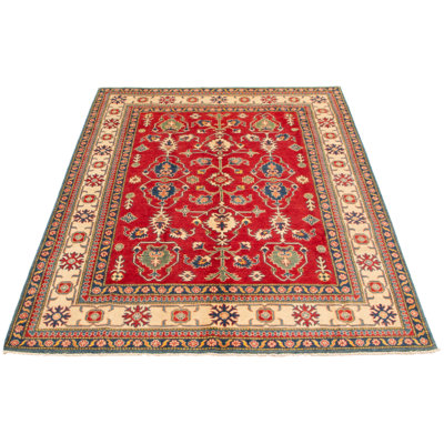 Madalin One-of-a-Kind 6'2" X 9'5" New Age Wool Area Rug in Red
