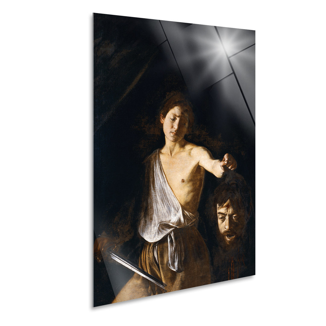 Wandbild David mit dem Kopf des Goliath von Caravaggio