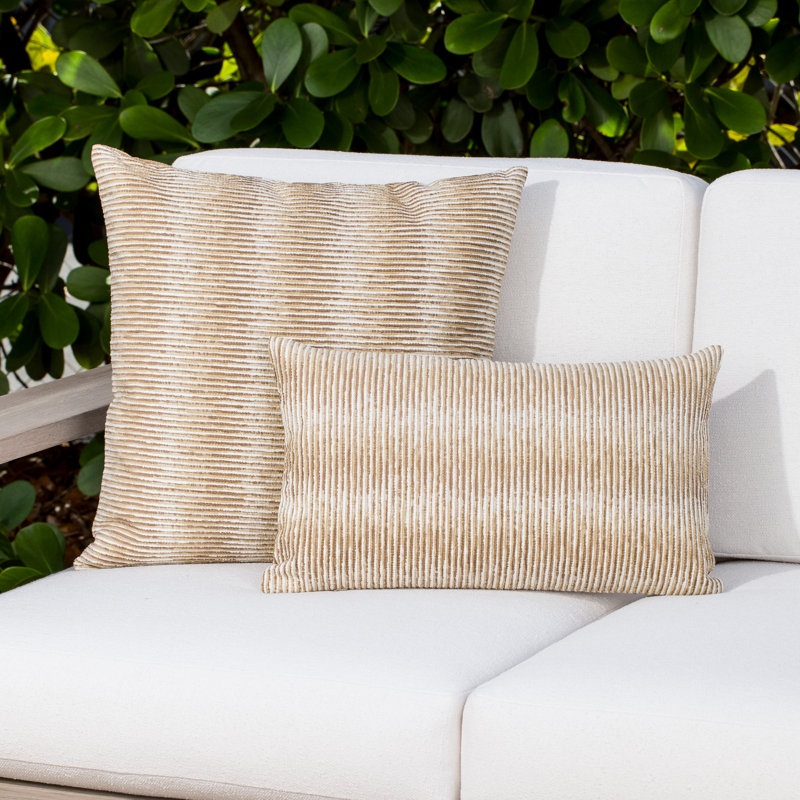 Progress Polyester Indoor/Outdoor Pillow Cover & Insert by Elaine Smith, 12" H x 20" W