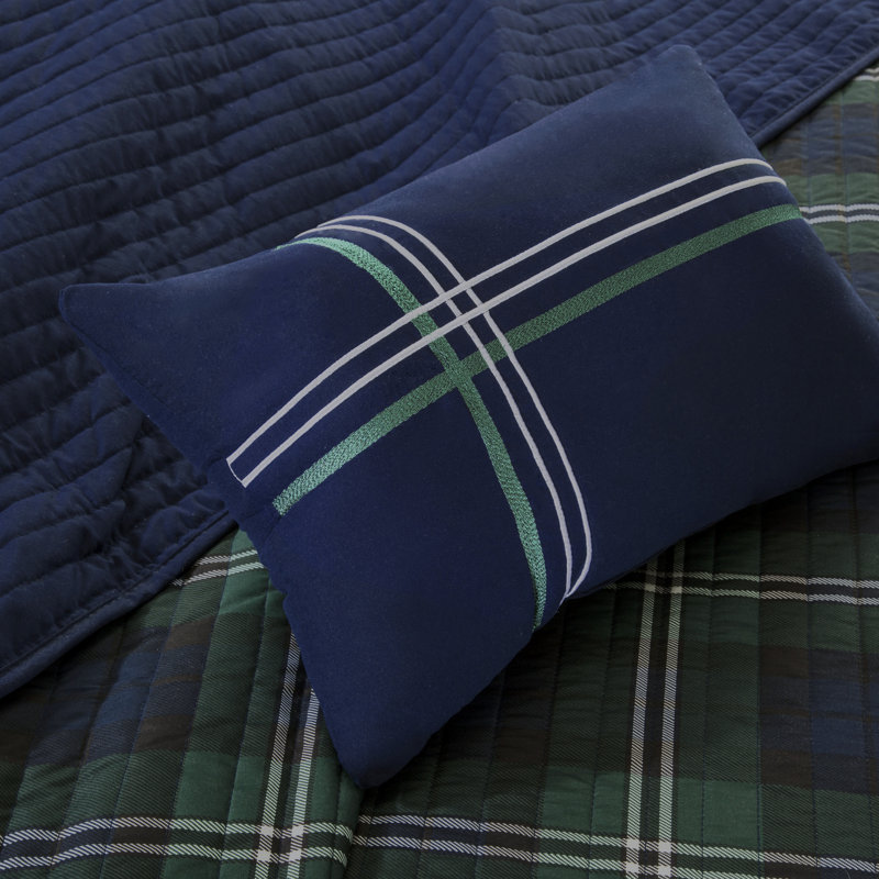 Brody Reversible Quilt Set with Throw Pillow, Full / Queen
