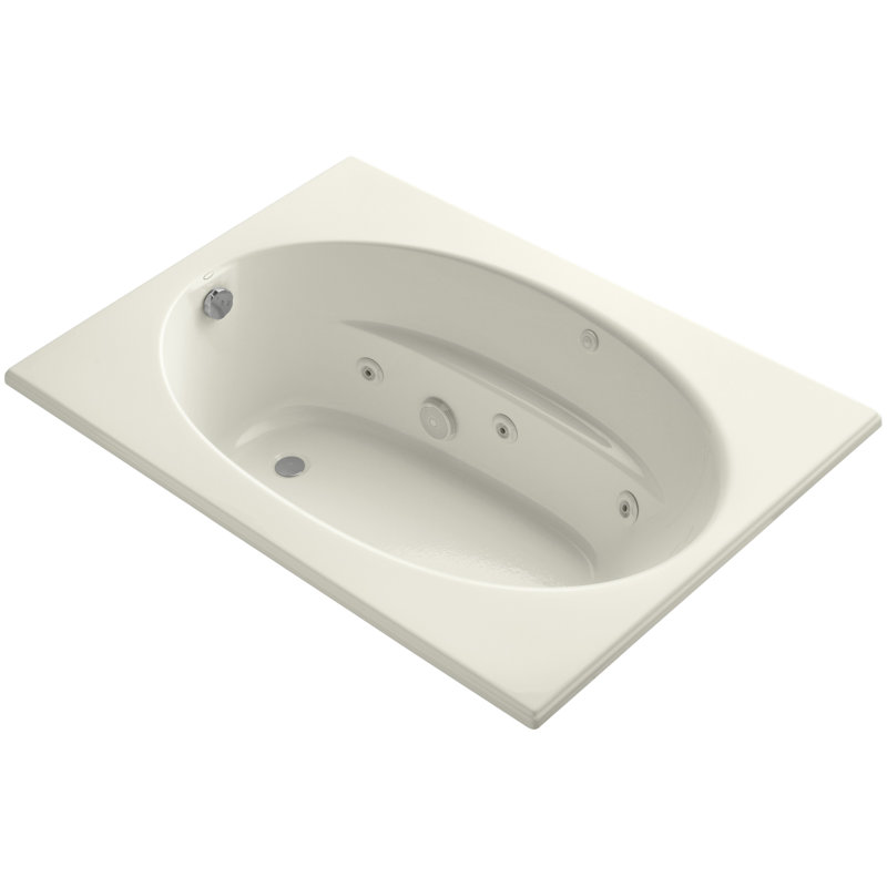 Windward 60" x 42" Whirlpool Bathtub, Biscuit