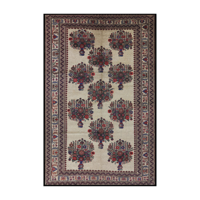 Tapis oriental brun / ivoire, Rectangle 5 pi x 8 pi