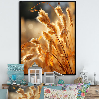 Golden Meadow Grass sur toile