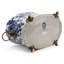 Porcelain Oval Planter With Bronze Ormolu Blue And White Flower