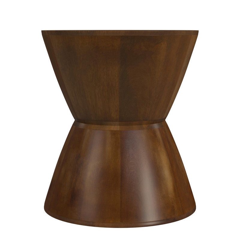 Ebern Designs Walnut Mango Wood Side Table