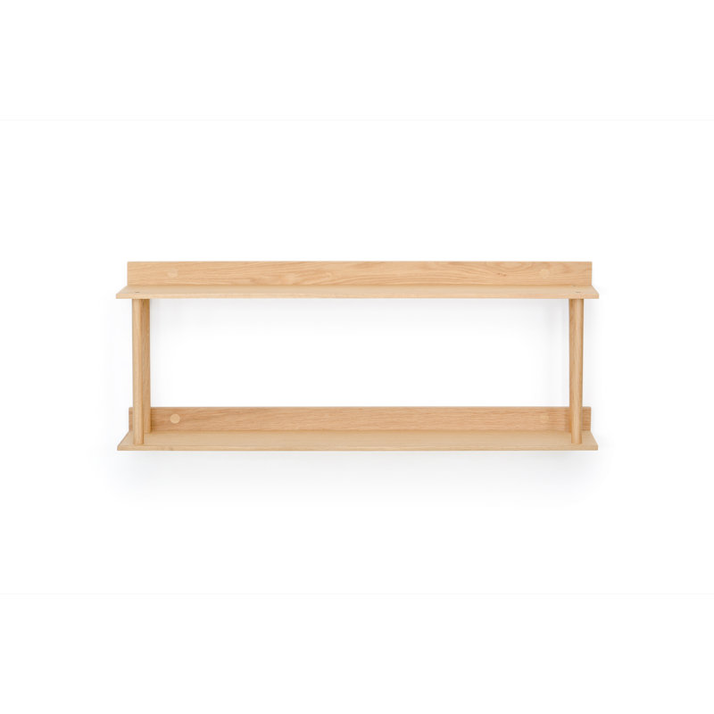 Bostic 100 cm W Solid Wood Shelving Unit, Oak