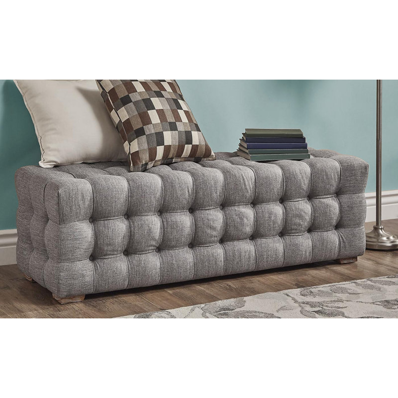 Upholstered Bench, Ice Crush