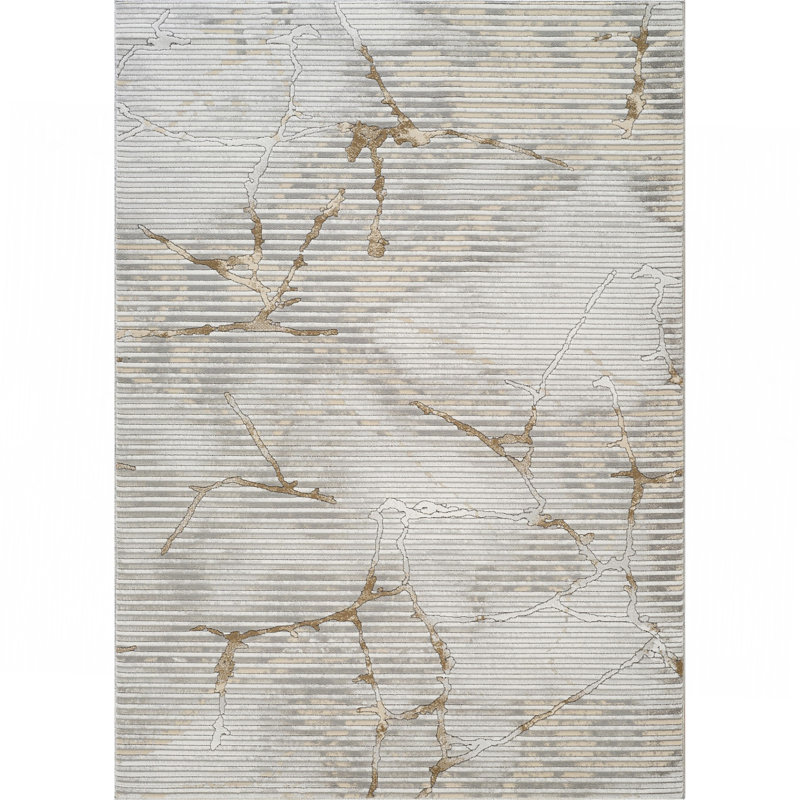 Gray Area Rug, Rectangle 5'3" x 7'3"