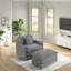 Canapé modulaire avec repose-pieds mobile, coussins de siège à deux couches, poches de rangement, tissu en velours côtelé moelleux, siège profond confortable pour le salon et la chambre à coucher-1187025154
