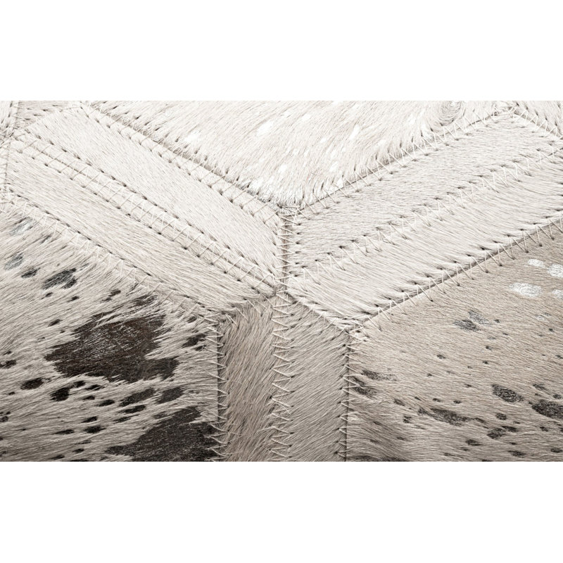 Coussins décoratifs en cuir de vache Canvello, H 18 po x l 18 po, Carré