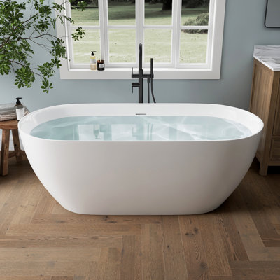 67'' Acrylic Freestanding Tub Freestanding Soaking Bathtub