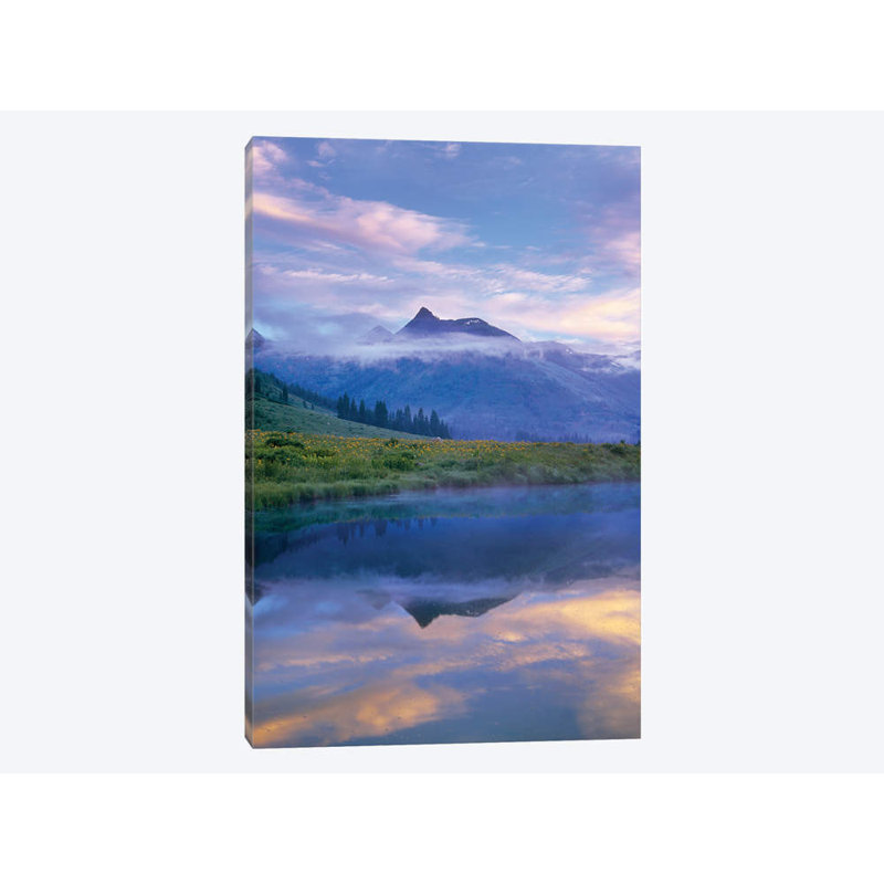 «Ruby Range Reflection in The Slate River, Colorado», reproduction de photo sur toile, H 26 po x l 18 po x P 1,5 po