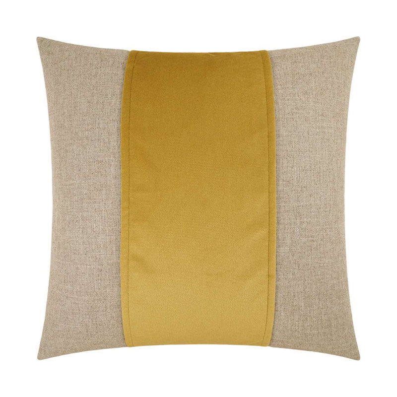 Jefferson Band Throw Pillow, Curry, Square 24"